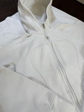 Lululemon Scuba white full-zip hoodie